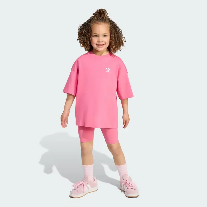 Completo Cycling Shorts and Tee Kids Pink Fusion