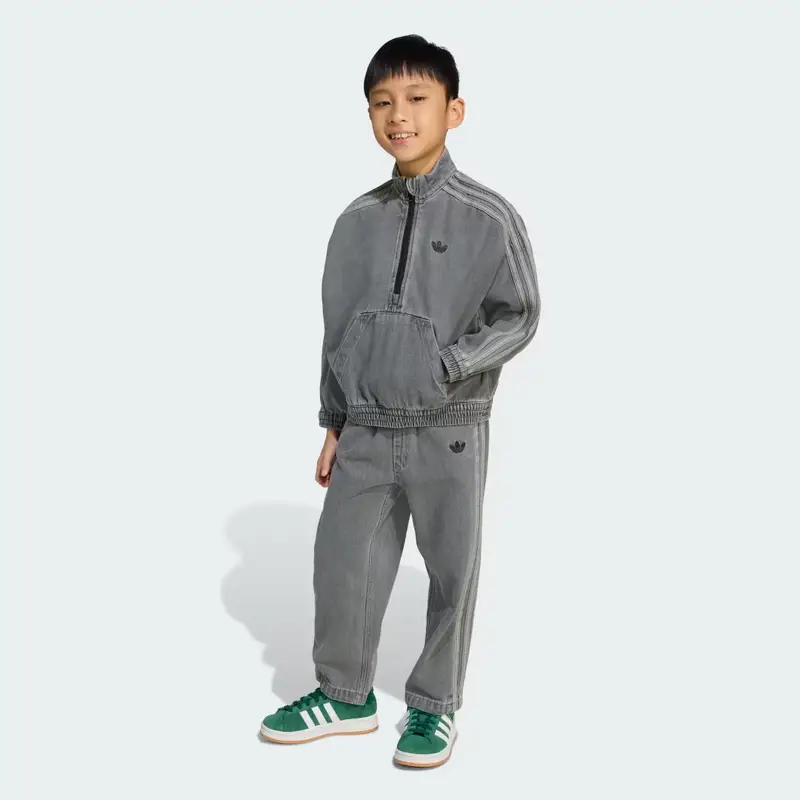 Completo Denim Crew Kids Grey miniatura 3