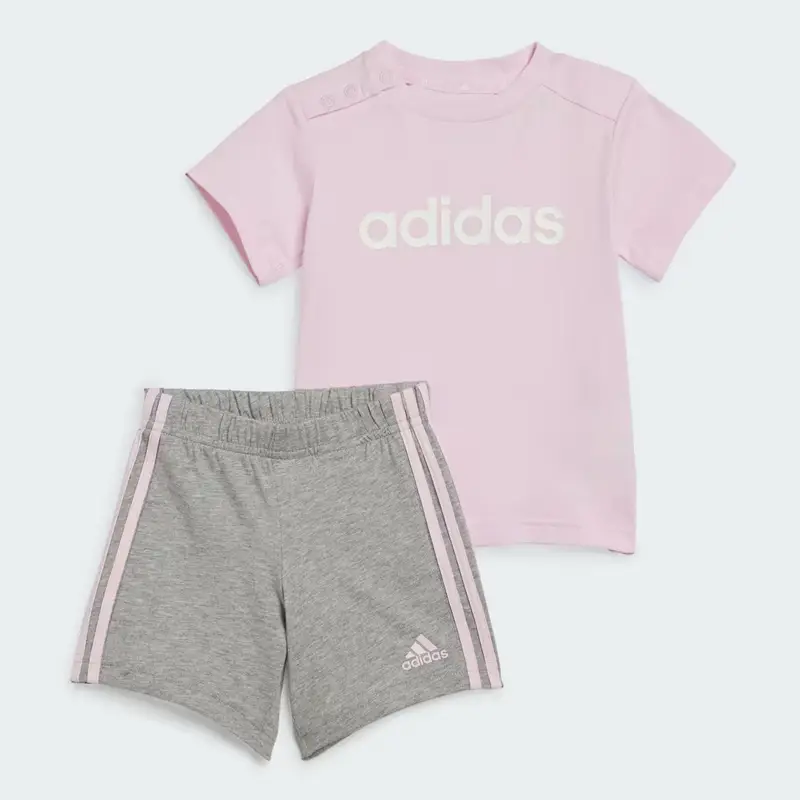 Completo Essentials Lineage Organic Cotton Tee and Shorts Clear Pink