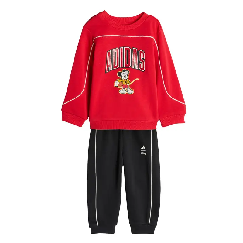 Completo felpa e pantaloni della tuta per bambini adidas Disney Mickey Mouse Rouge