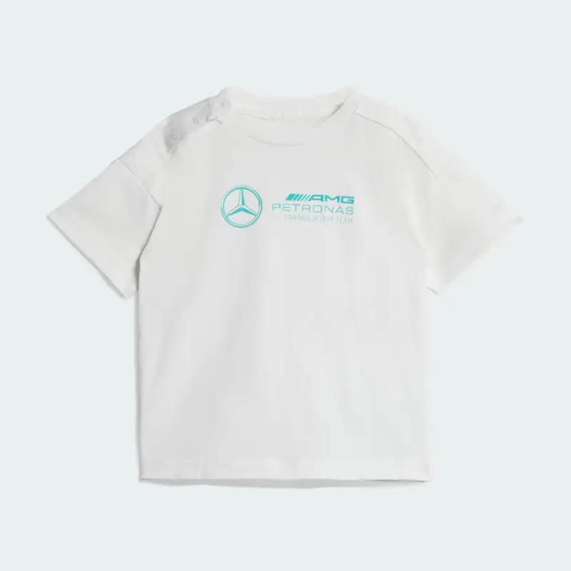 COMPLETO MERCEDES - AMG PETRONAS FORMULA ONE TEAM DNA BABY SHORT SLEEVE White miniatura 2