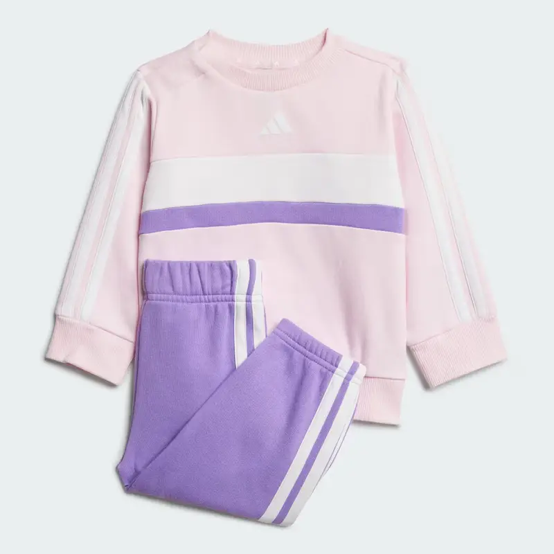 Completo Seasonal Essentials Tiberio 3-Stripes Fleece Crew Kids Clear Pink