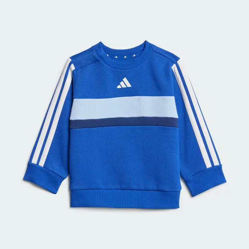 Completo Seasonal Essentials Tiberio 3-Stripes Fleece Crew Kids Royal Blue miniatura 2