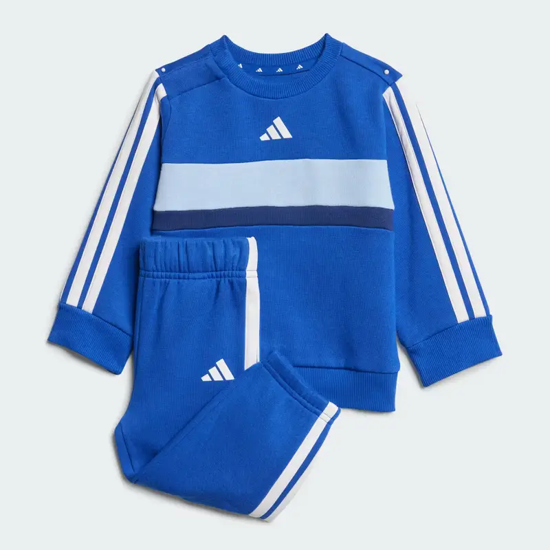 Completo Seasonal Essentials Tiberio 3-Stripes Fleece Crew Kids Royal Blue