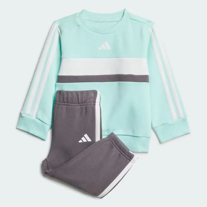 Completo Seasonal Essentials Tiberio 3-Stripes Fleece Crew Kids Semi Flash Aqua