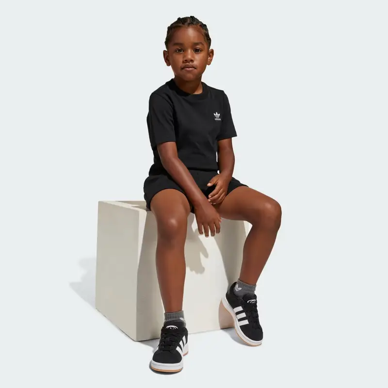 Completo Short and Tee Kids Black miniatura 3