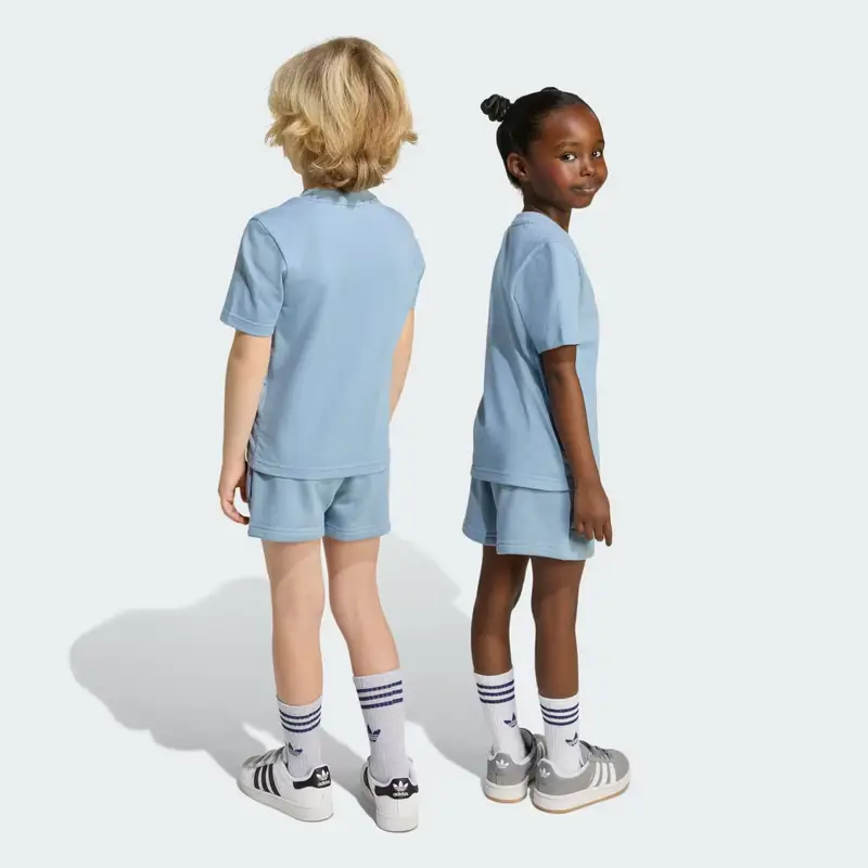 Completo Short and Tee Kids Tactile Blue miniatura 4