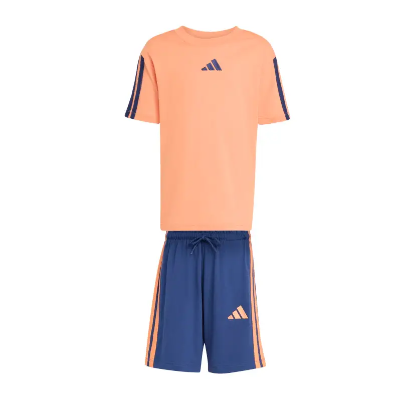 Completo t-shirt e pantaloni corti con logo per bambino adidas Essentials
