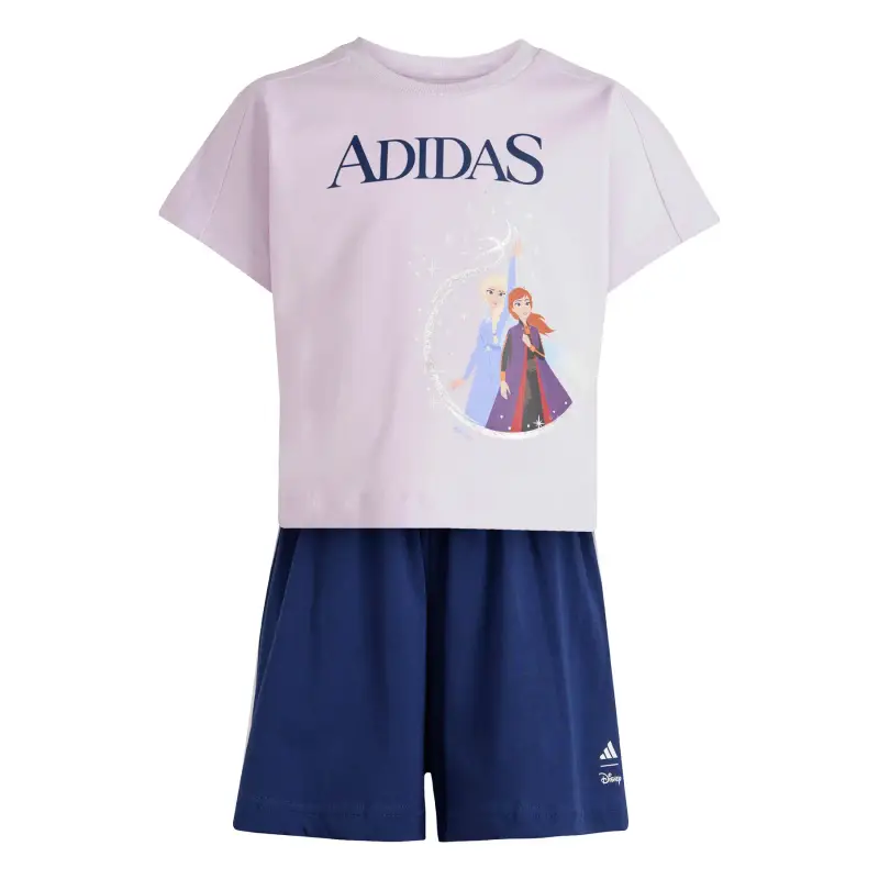 Completo t-shirt e pantaloni corti neonata ragazza adidas Disney Frozen