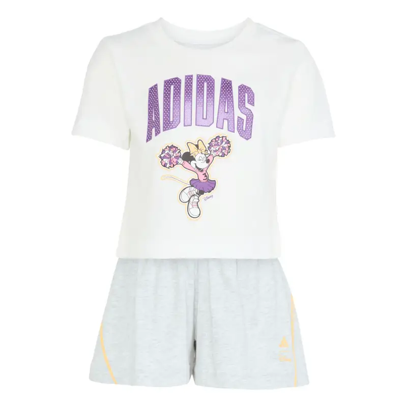 Completo t-shirt e pantaloni corti ragazza adidas Disney Minnie Mouse