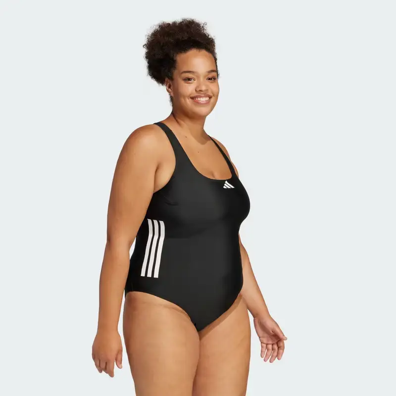 Costume da bagno 3-Stripes C-Back (Curvy) Black miniatura 3