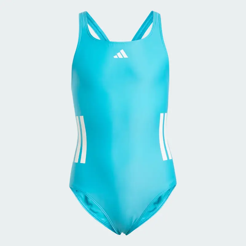 Costume da bagno 3-Stripes C-Back Junior Lucid Cyan