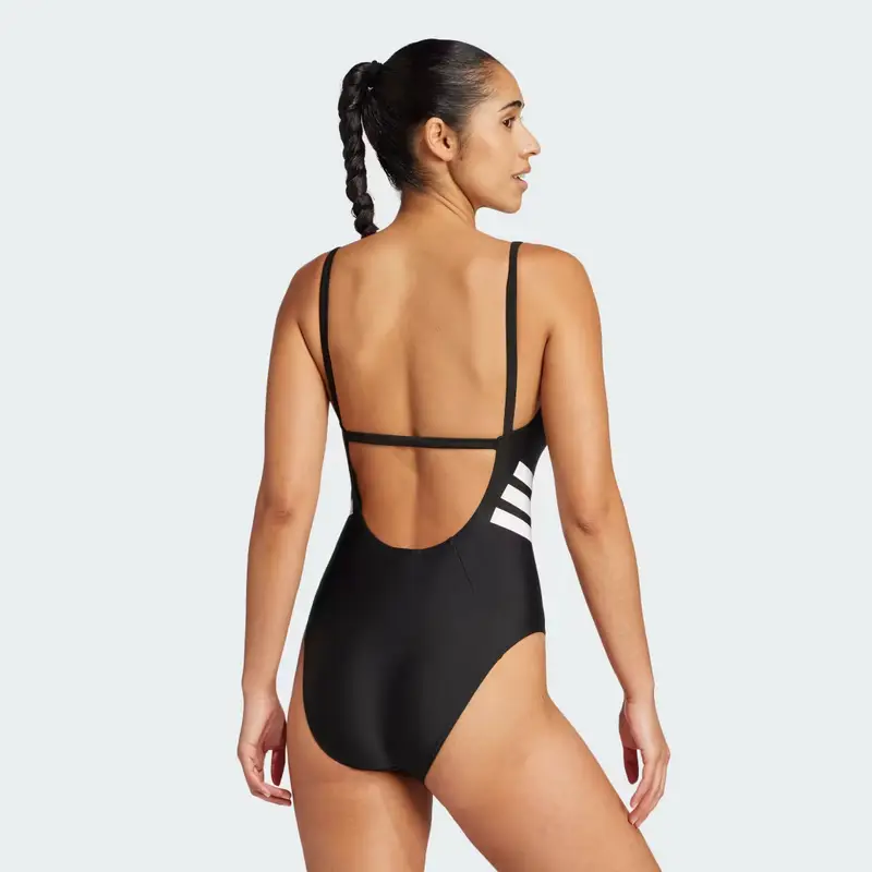 Costume da bagno 3-Stripes U-back Black miniatura 2