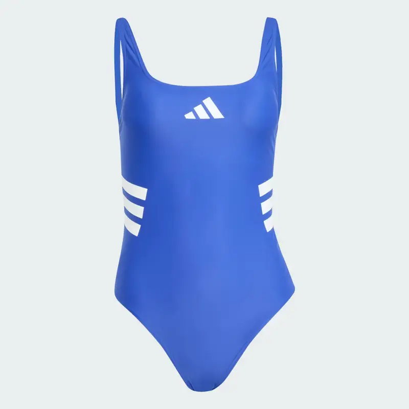 Costume da bagno 3-Stripes U-back Semi Lucid Blue miniatura 4