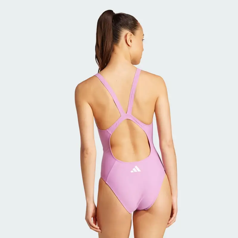 Costume da bagno 3-Stripes V-Back Preloved Purple miniatura 2