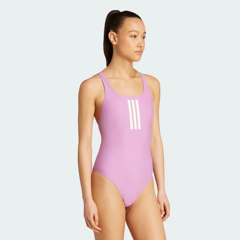 Costume da bagno 3-Stripes V-Back Preloved Purple miniatura 3