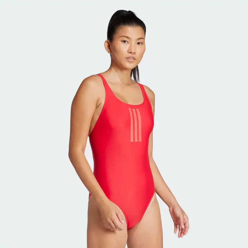 Costume da bagno 3-Stripes V-Back Pure Ruby miniatura 3