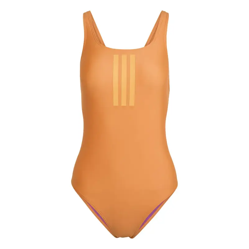 Costume da bagno intero con schiena a V e 3 bande da donna adidas