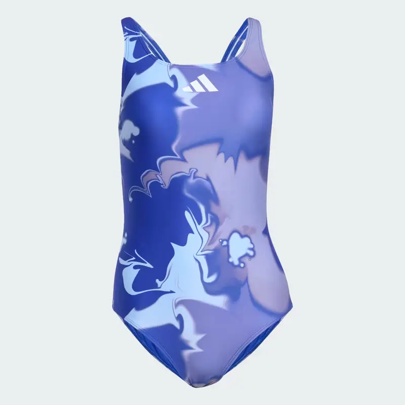 Costume da bagno Tie-Dyed Graphic V-Back Semi Lucid Blue miniatura 4