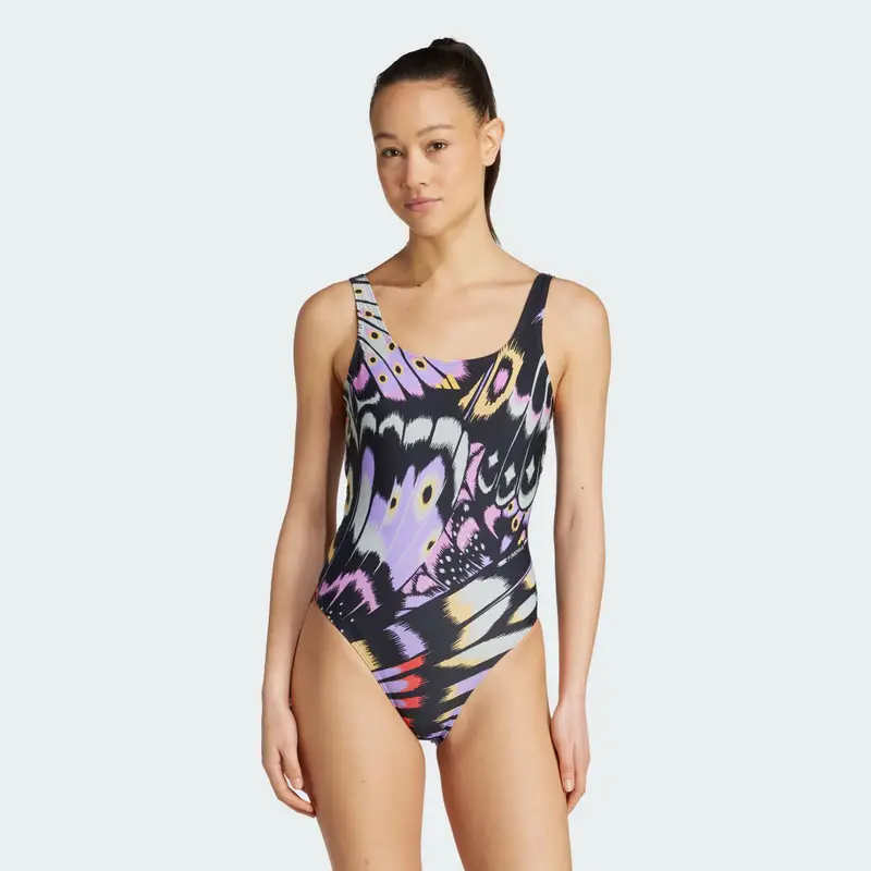 Costume intero grafico adidas x FARM U-back Violet Fusion