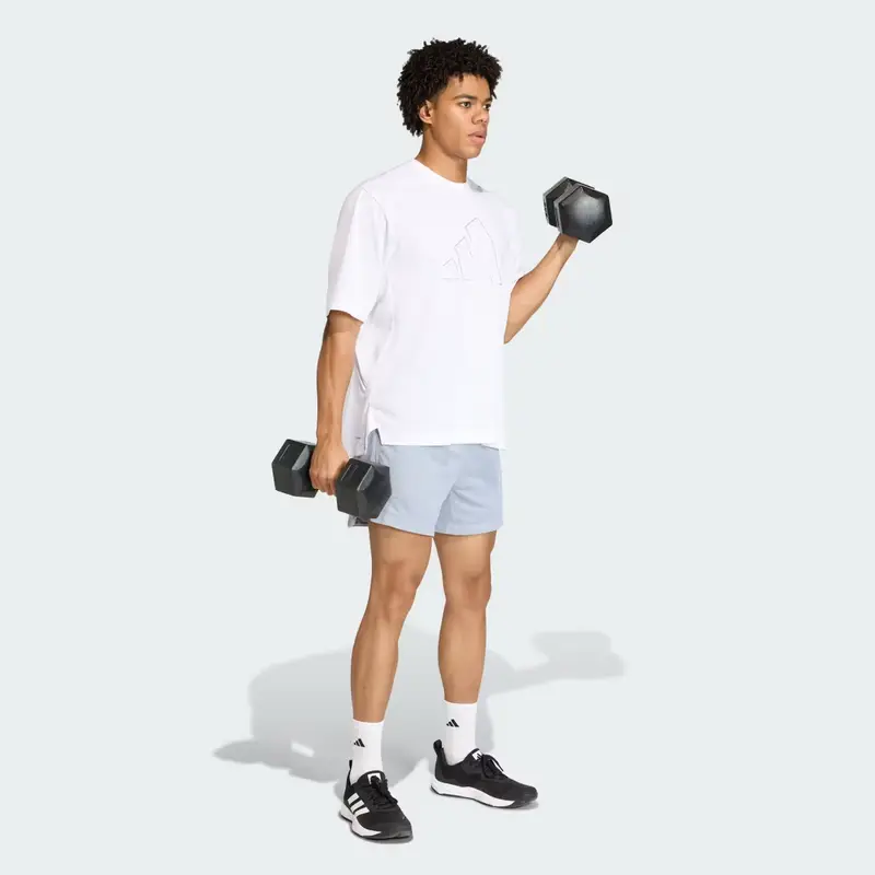 D4T POWER ESSENTIALS PANTALONCINI MESH DA ALLENAMENTO Halo Silver miniatura 3