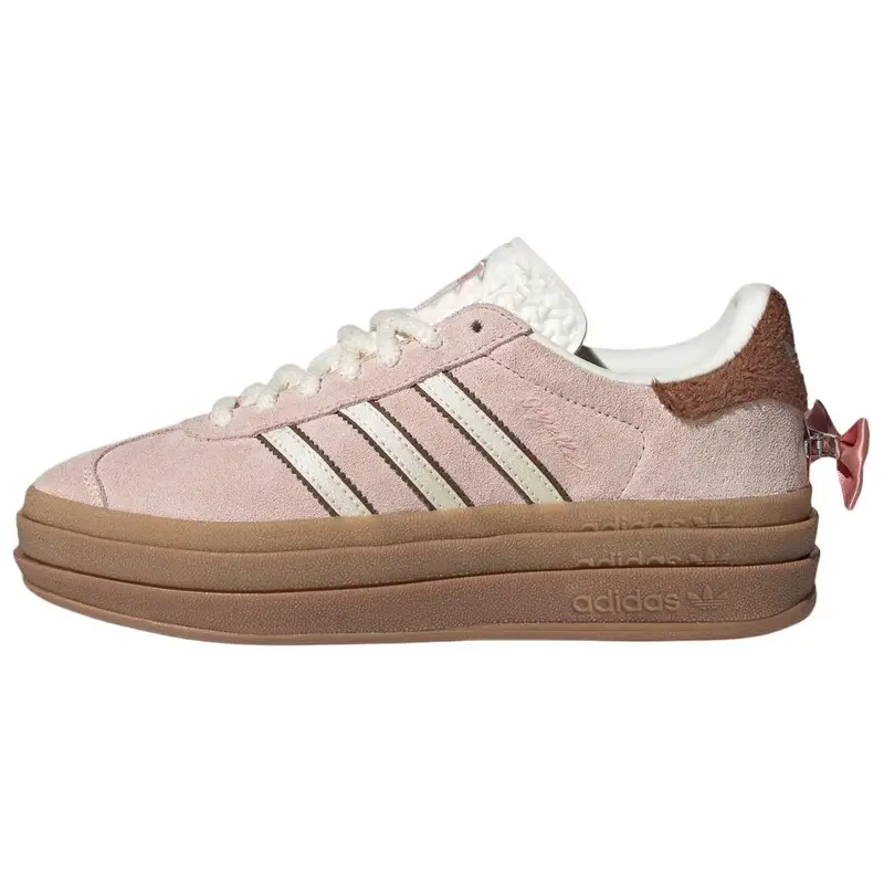 Adidas Sneakers da Donna Rosa Sabbia e Bianco Sporco Gazelle Bold Gli