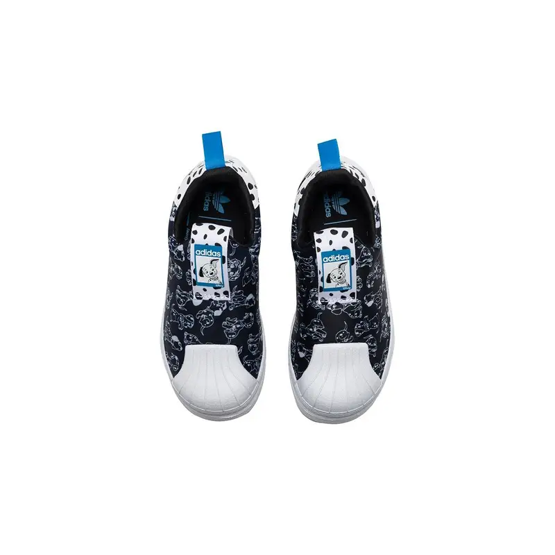 Disney x adidas Superstar 360 J 101 Dalmatians - Stampa Cuccioli Sneakers Bambino Nero Core-Black Bianco Nuvola ID9710 32 miniatura 3
