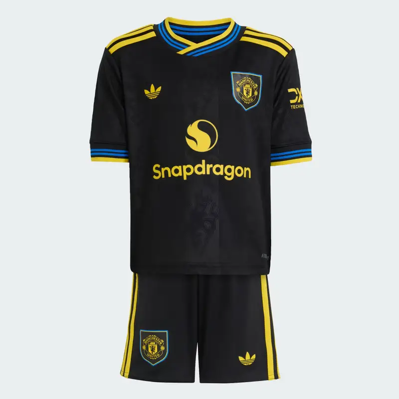 Divisa Mini Third Manchester United FC 25/26 Kids Black