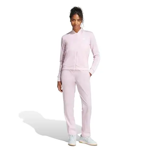 adidas Donna ESSENTIALS 3-STRIPES TRACKSUIT, clear pink, S miniatura 3
