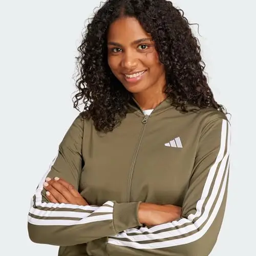 adidas Donna ESSENTIALS 3-STRIPES TRACKSUIT, Olive Strata, L miniatura 2