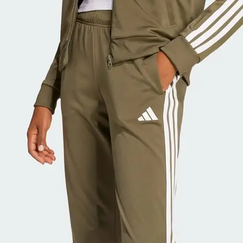 adidas Donna ESSENTIALS 3-STRIPES TRACKSUIT, Olive Strata, L miniatura 3