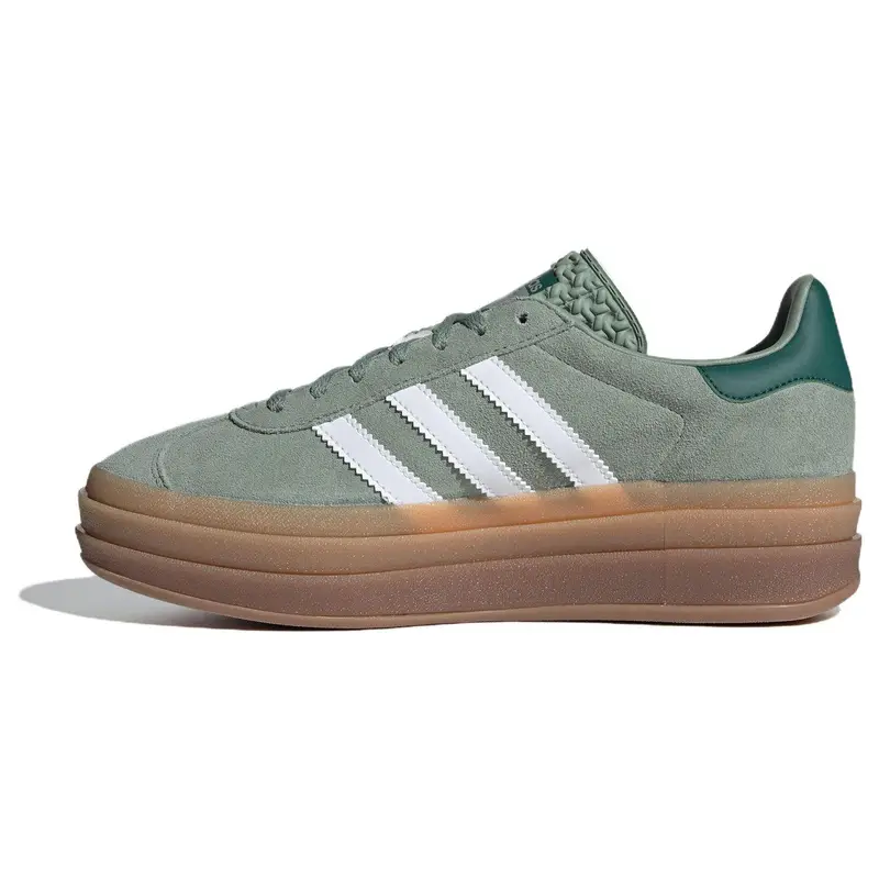 Donna Gazelle Bold Argento Verde Gomma Scarpe da Ginnastica Donna Bianco Nuvola Verde Collegiale ID6998 38⅔