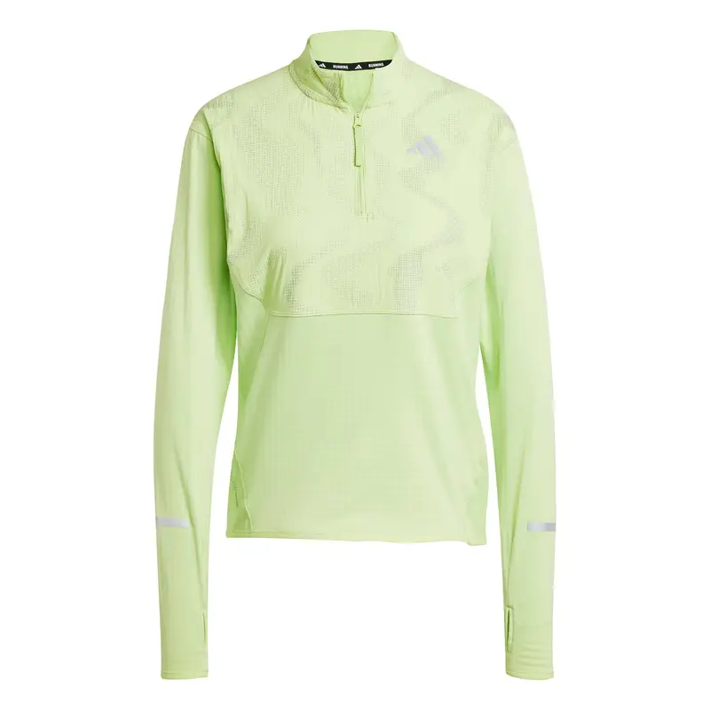 Drill top allenamento da donna adidas Ultimate Hi Vis Reflective Vert