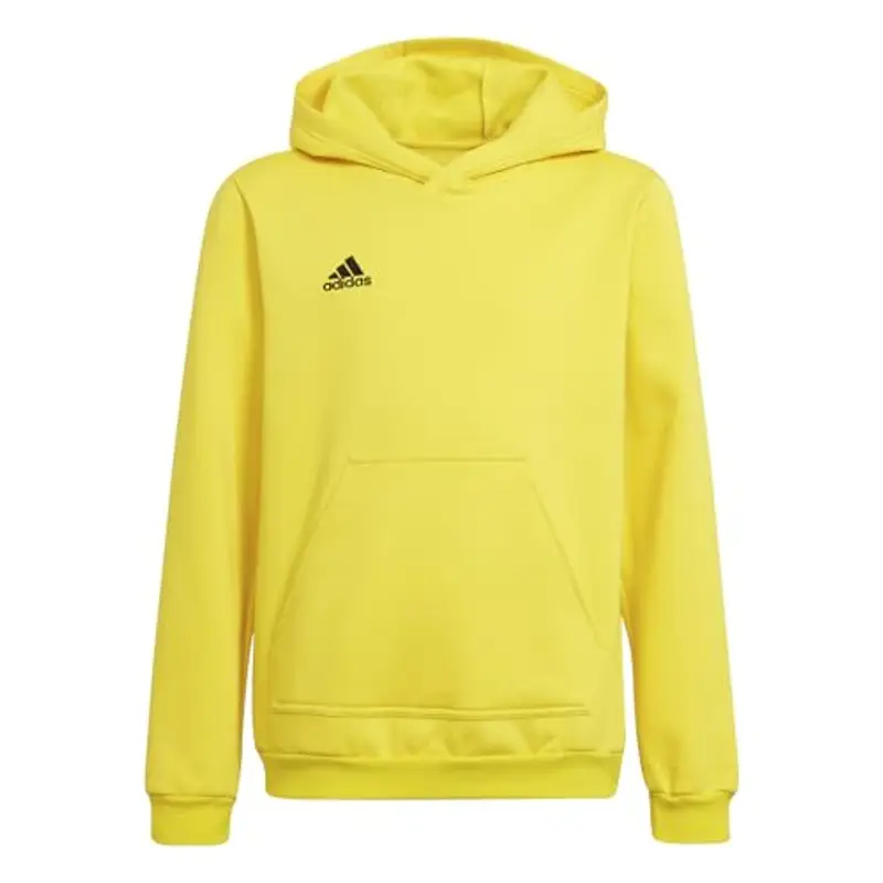 adidas Entrada 22 Sweat Hoodie, Felpa con Cappuccio Unisex-Bambini, Team Yellow/Black, 5