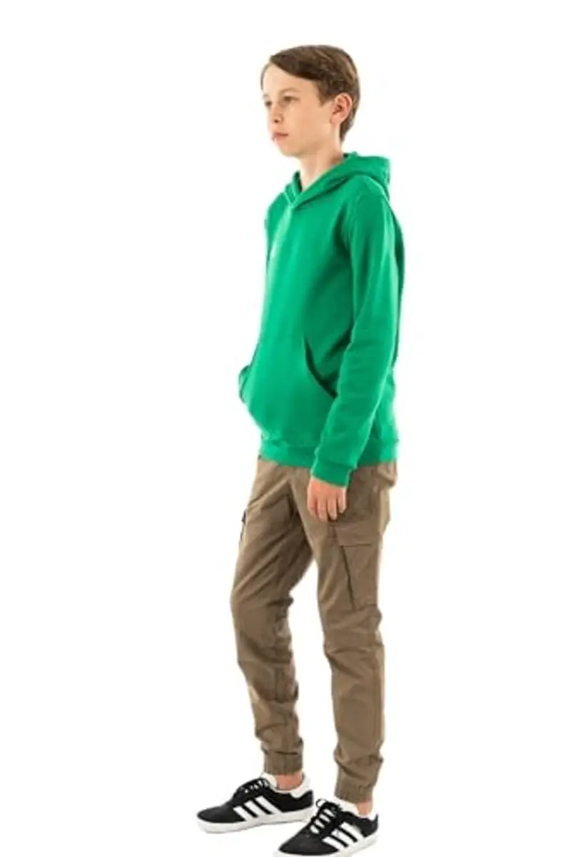 adidas Entrada 22 Sweat Hoodie, Felpa con Cappuccio Unisex-Bambini, Team Green/White, 13 miniatura 3