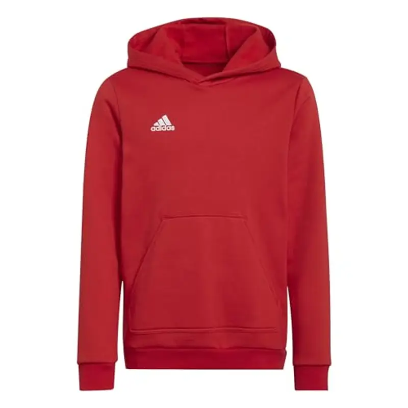 adidas Entrada 22 Sweat Hoodie, Felpa con Cappuccio Unisex-Bambini, Team Power Red 2, 13-14 Years