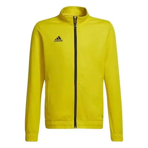 adidas Entrada 22 Track Jacket, Giacca Unisex-Bambini, Team Yellow/Black, 11