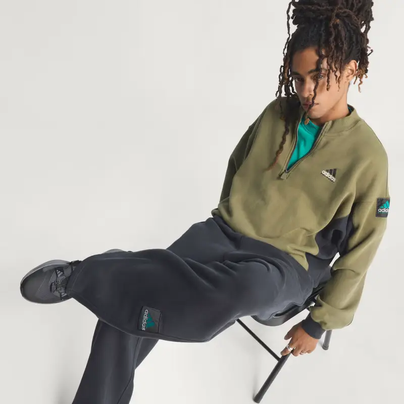 Equipment Blocked Half-Zip Focus Olive