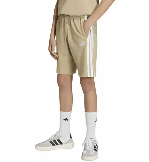 Essentials 3 Stripes Jr - pantaloni fitness - ragazzo Beige