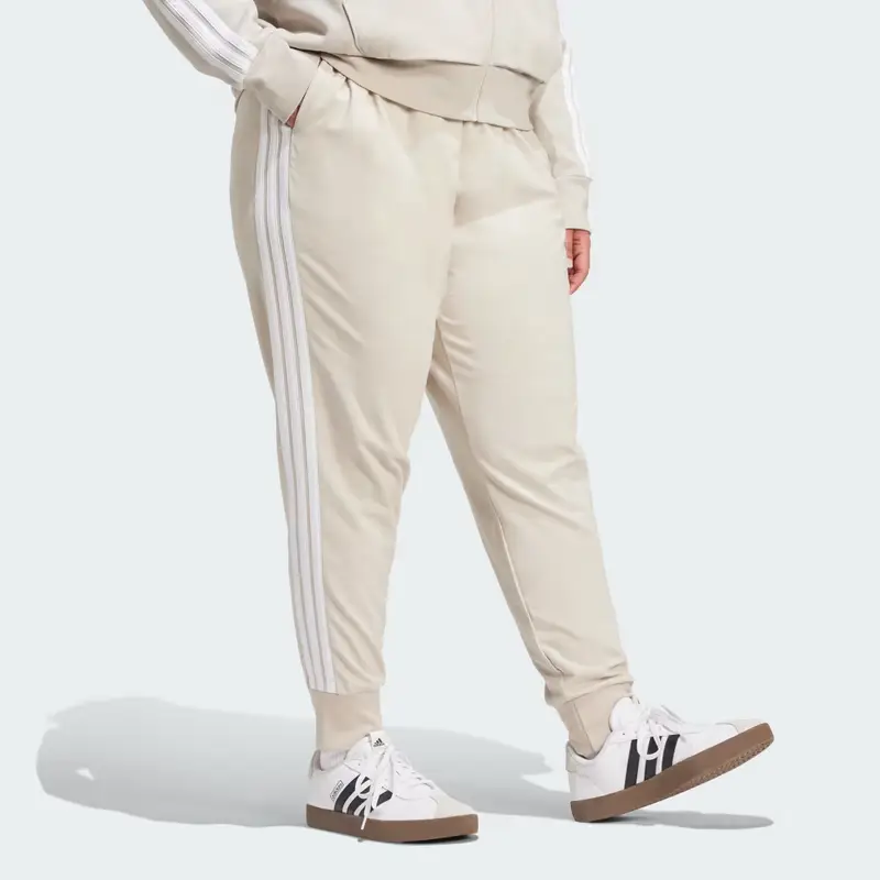 ESSENTIALS 3-Stripes PANTALONI JOGGER (Curvy) Beige miniatura 3