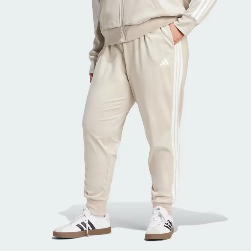 ESSENTIALS 3-Stripes PANTALONI JOGGER (Curvy) Beige