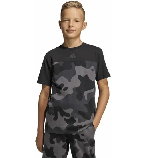 Essentials Camo Jr - T-shirt - ragazzo Black