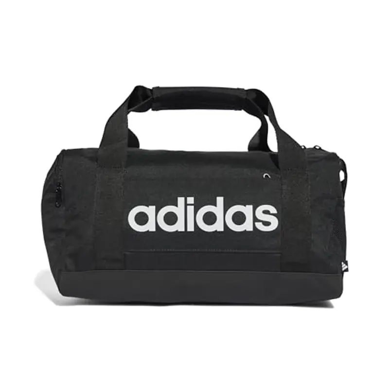 adidas Essentials Linear Duffel Bag, Borsone Unisex-Adulto, Black/Black/White, XS