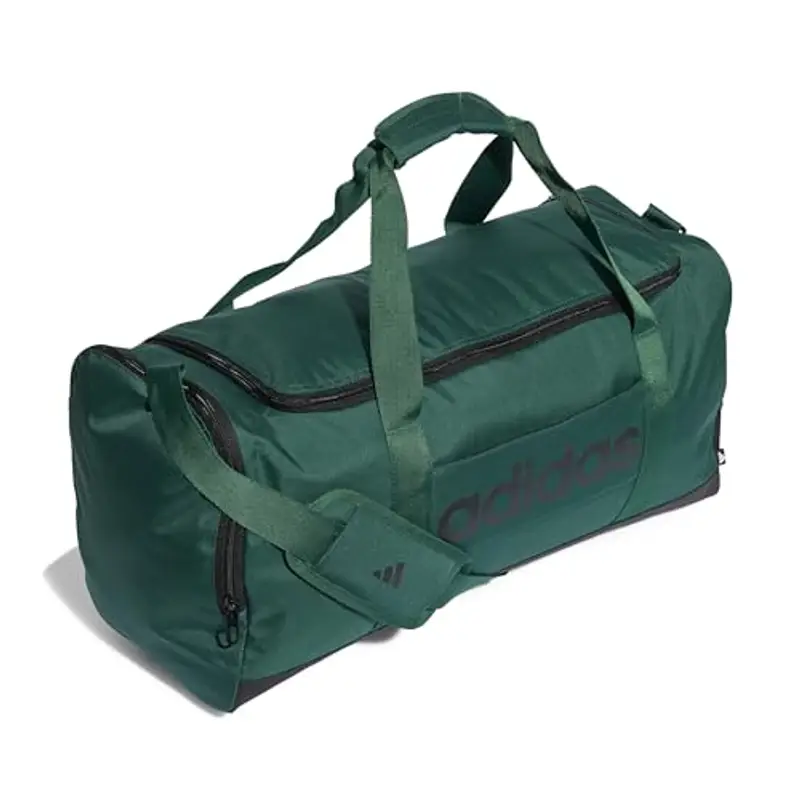 adidas Essentials Linear Duffel Bag, Borsone Unisex-Adulto, Collegiate Green/Black, M miniatura 3