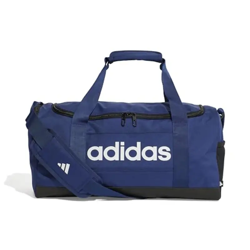 adidas Essentials Linear Duffel Bag, Borsone Unisex-Adulto, Dark Blue/White, S
