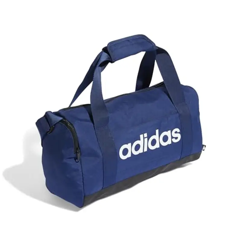 adidas Essentials Linear Duffel Bag, Borsone Unisex-Adulto, Dark Blue/White, XS miniatura 3