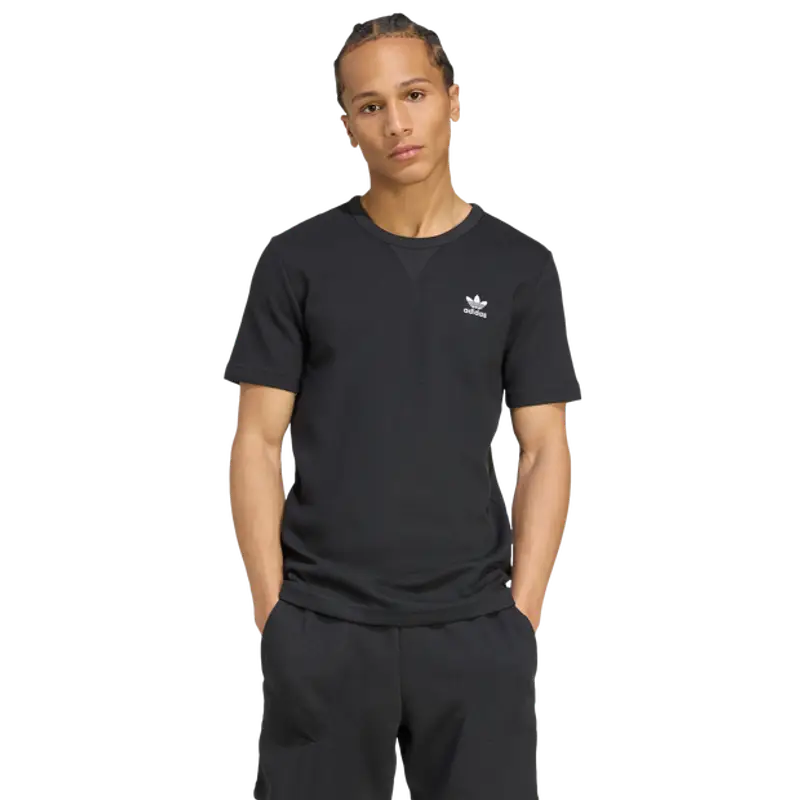 Adidas Essentials male Magliette - Nero - Jersey di cotone - Foot Locker