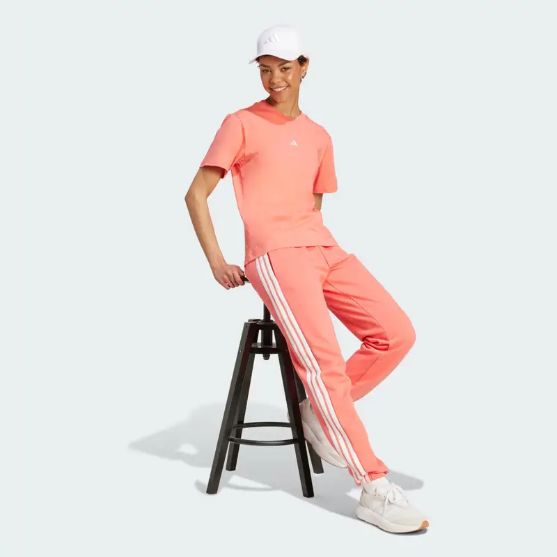 Essentials Pantaloni con risvolto in french terry a 3 strisce Semi Turbo miniatura 3