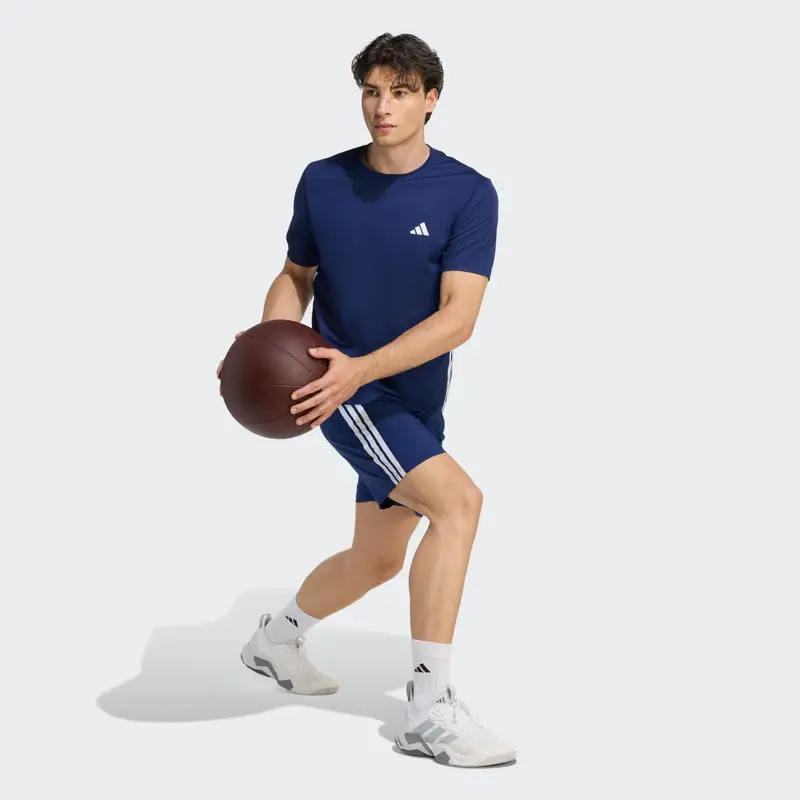 ESSENZIALI DA ALLENAMENTO BASE 3 Strisce WOVEN SHORT Dark Blue miniatura 3