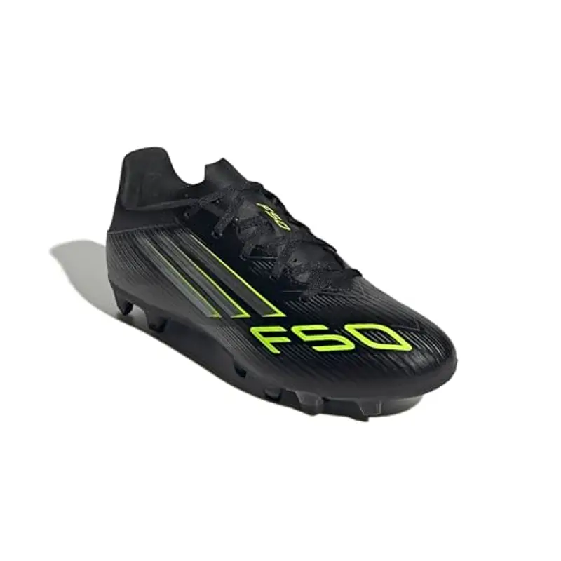 adidas F50 Club Firm Multi Ground Football Boots, Scarpe da Calcio Unisex-Adulto, Core Black/Iron Metallic/Lucid Lemon miniatura 3